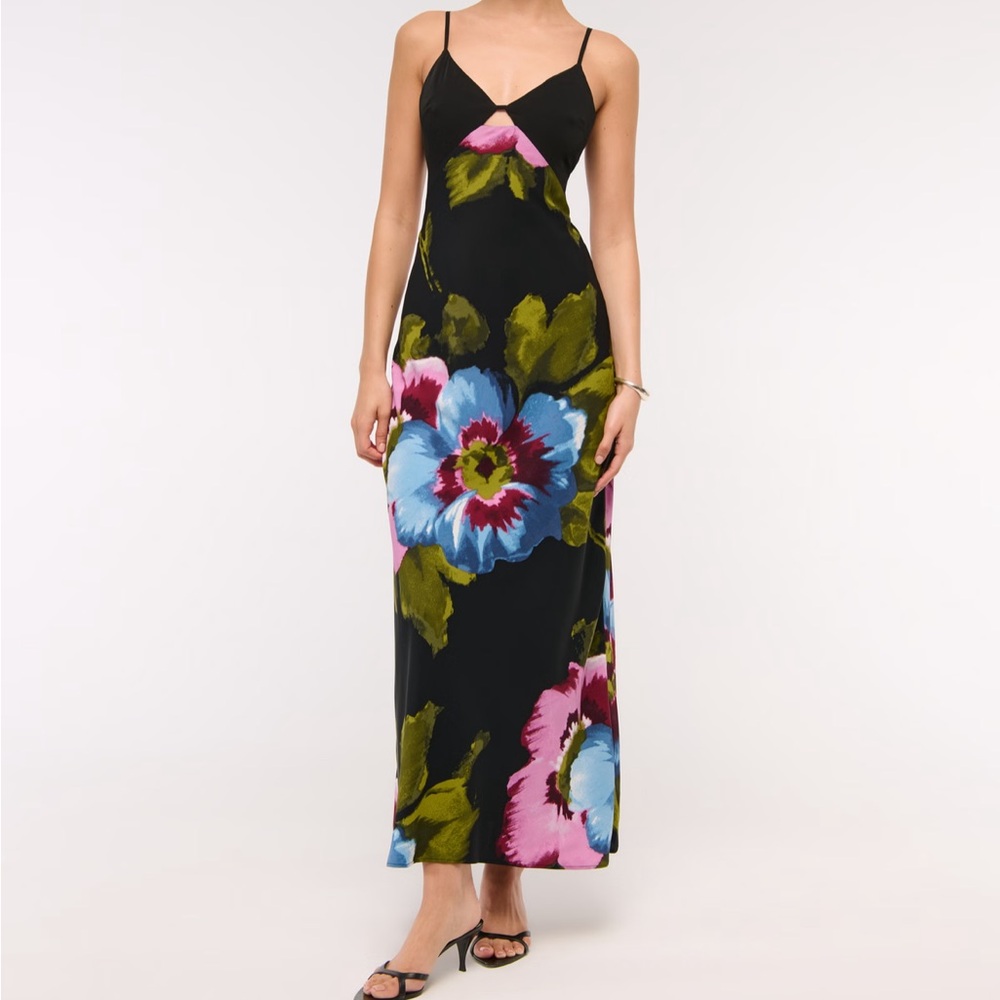 Abercrombie Julia slip cutout Floral Maxi Dress